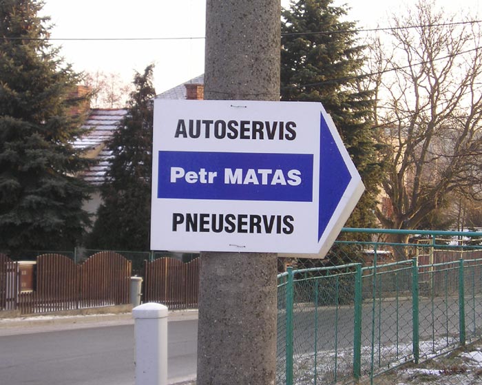SmÄ›rovka na Autoservis Petr Matas